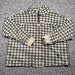 Adidas Sweater Cropped 1/4 Zip Black and Tan Women's Size Medium